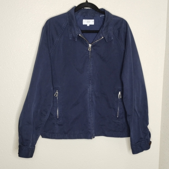 Jack Spade Navy Blue Zip Up Utility Jacket Mens Size Large - Picture 1 of 6